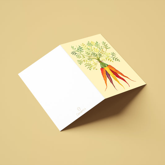 Tækifæriskort opnanlegt - Gulrætur