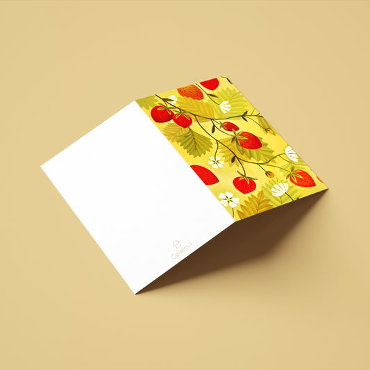 Tækifæriskort opnanlegt - Jarðaber sumar