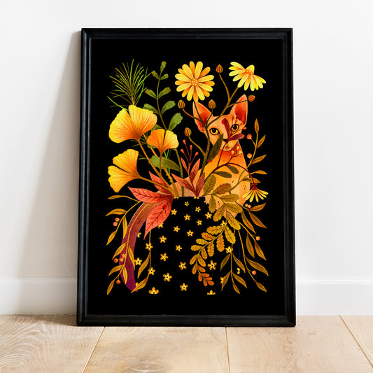 Veggspjald - Blómaköttur