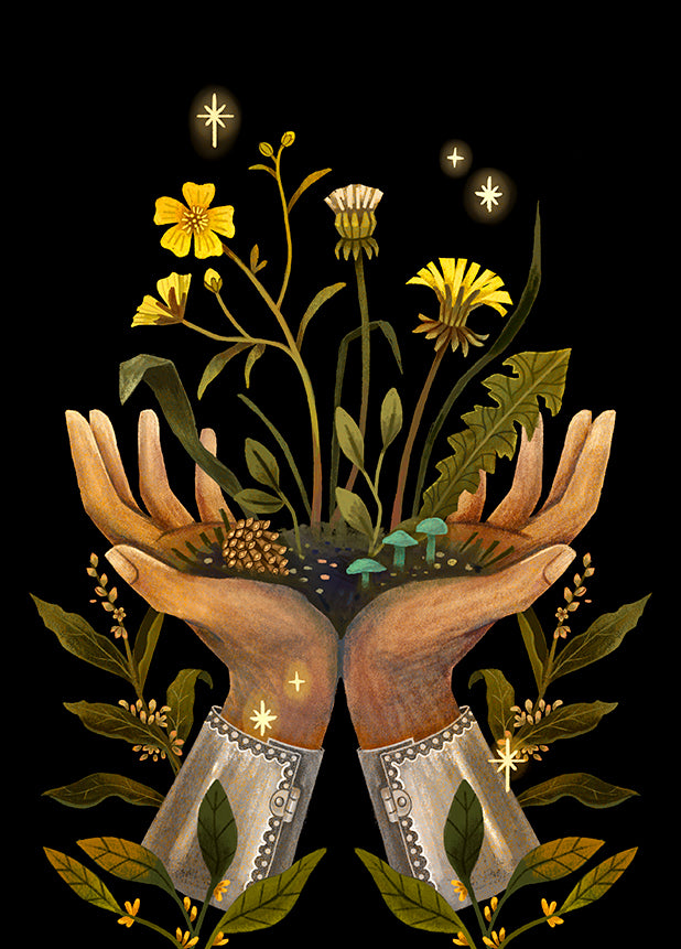 Veggspjald - Grænir fingur