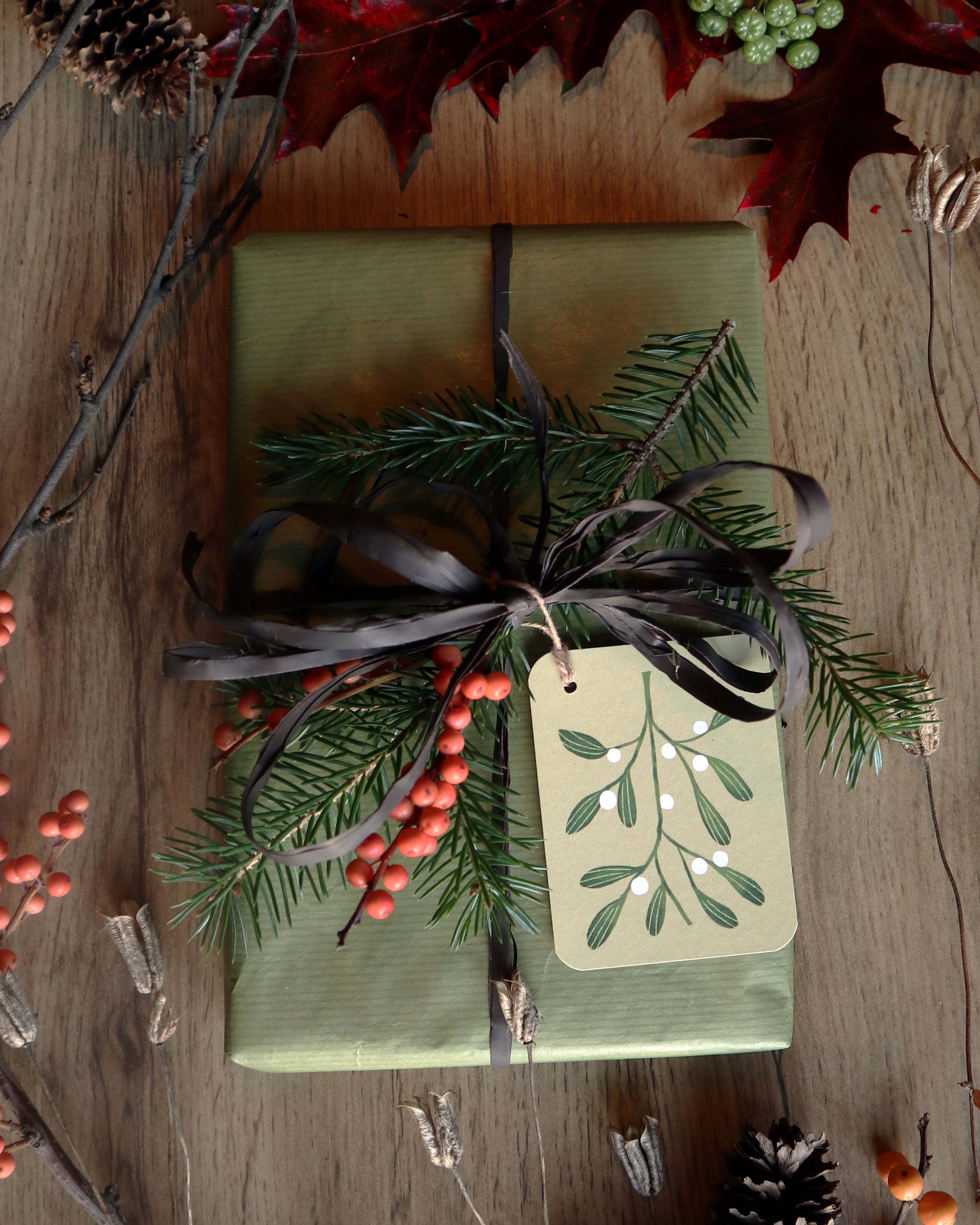 Jólamerkimiðar - Gróður