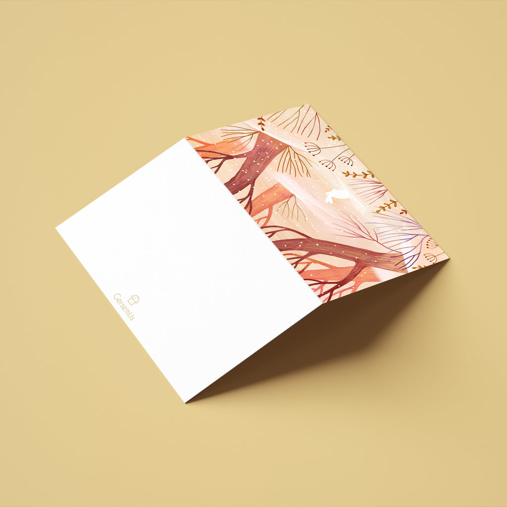 Tækifæriskort opnanlegt - Vetrar héri