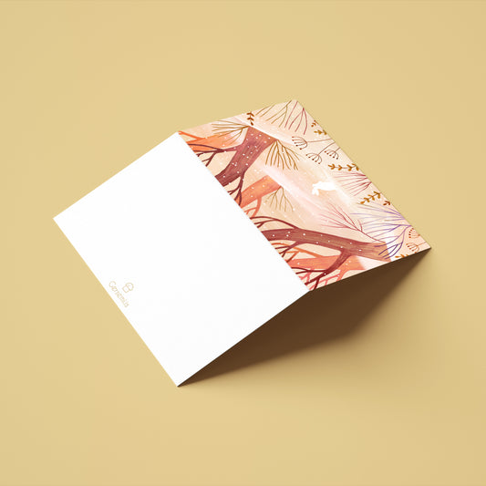 Tækifæriskort opnanlegt - Vetrar héri