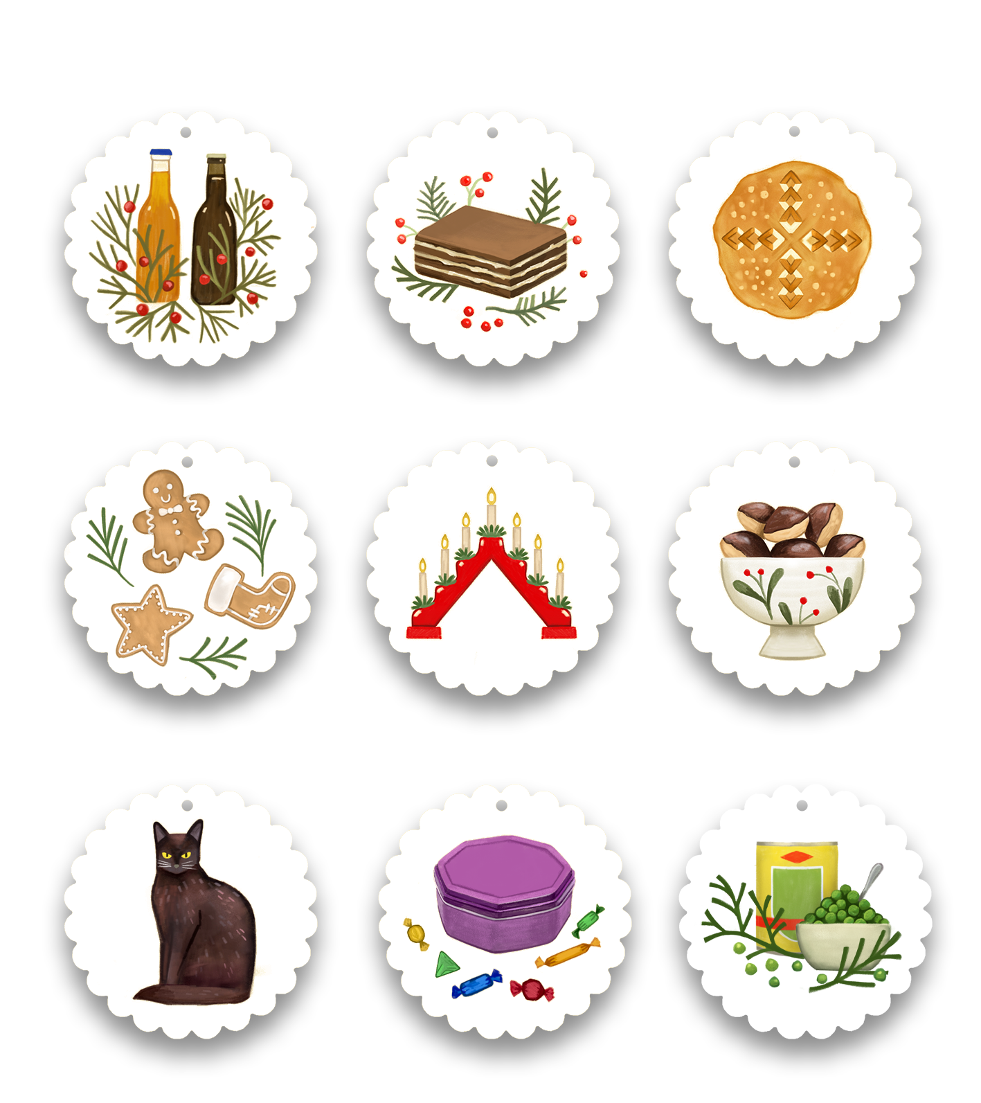 Jólamerkimiðar - Íslensk jól