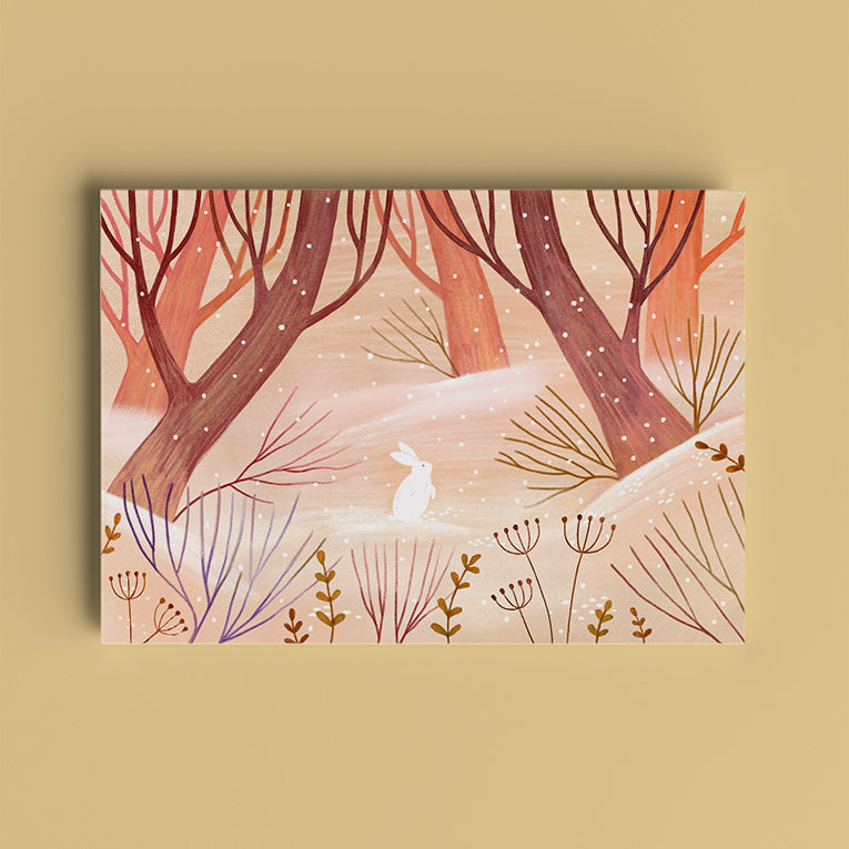 Tækifæriskort opnanlegt - Vetrar héri