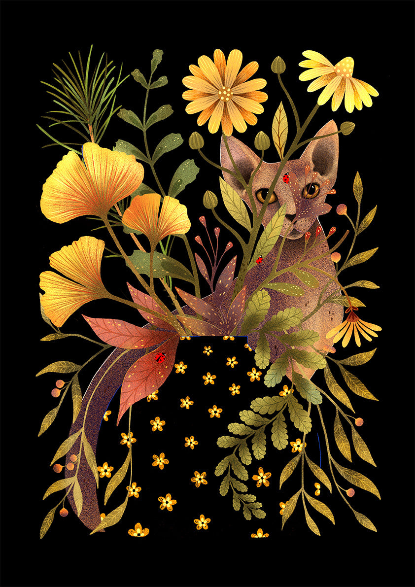 Poster - Flower cat