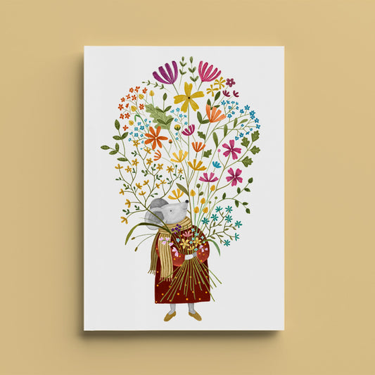 Opportunity card unlockable - Mouse with a bouquet of flowers